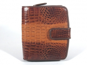 Кошелёк женский из кожи крокодила River (PC 285-T Golden brown)