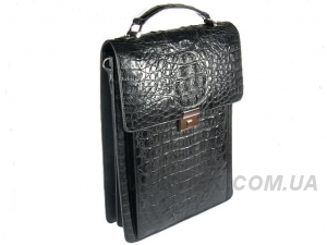 VIP Портфель из кожи крокодила Quarro(GR-003 black) 