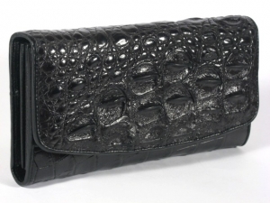 Кошелёк из кожи крокодила RIVER (PPCM 013 black)
