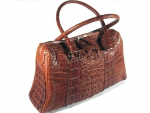 Женская сумка из кожи крокодила RIVER (BMT 706 Cognac)