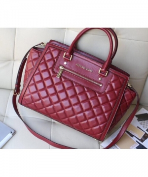 Женская сумка MICHAEL KORS SELMA QUILTED LARGE TOTE BAG BORDO (5559)