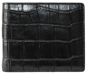 Мужской кошелек из кожи крокодила (ALM 03 EX Black)