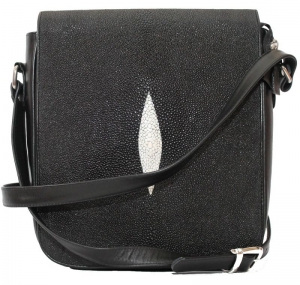 Мужская сумка из кожи ската (STCM 35 Black)