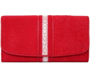 Кошелёк из кожи ската (ST 52 RS Fire Red)