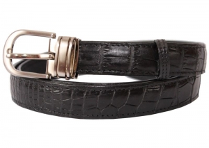 Ремень из кожи крокодила (102 ALB Black)