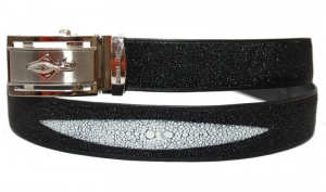 Ремень из кожи ската (105 STB-SB Black)