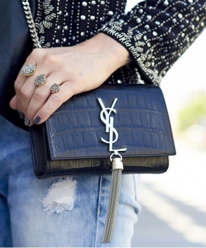 Женская сумка YSL SAINT LAURENT TASSEL MEDIUM CROCODILE (7272)