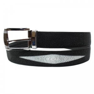 Ремень из кожи ската (105 STB Black)