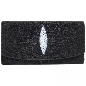 Кошелёк из кожи ската (ST 52 Black)