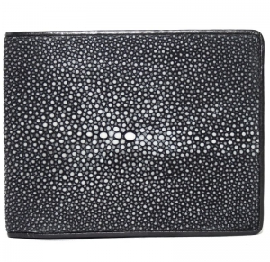 Кошелёк из кожи ската (ST 01 SA Black)
