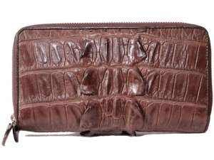 Клатч из кожи крокодила (ZAM 15 T Brown)