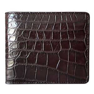 Мужской кошелек из кожи крокодила (ALM 03 B Brown)