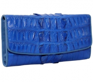 Кошелёк из кожи крокодила (PCM 03 BT Ocean Blue)
