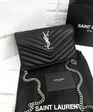 Женская сумка Saint Laurent Monogram Envelope Chain Wallet (7286)